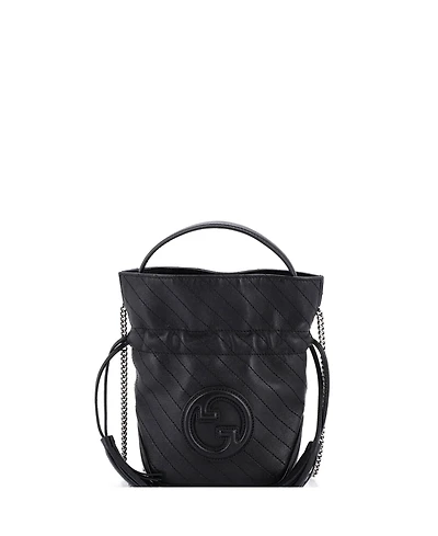 Pre-Owned Gucci Mini Blondie Nm Bucket Bag Diagonal Quilted Leather