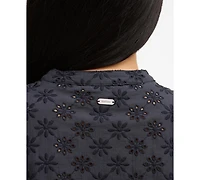 Barbour Women's Layla Broderie Anglaise Elbow-Sleeve Top