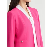 Kasper Women's Patch Pocket Open-Front Jacket