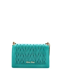 Pre-Owned Miu Miu Medium Flap Lock Shoulder Bag Matelasse Leather