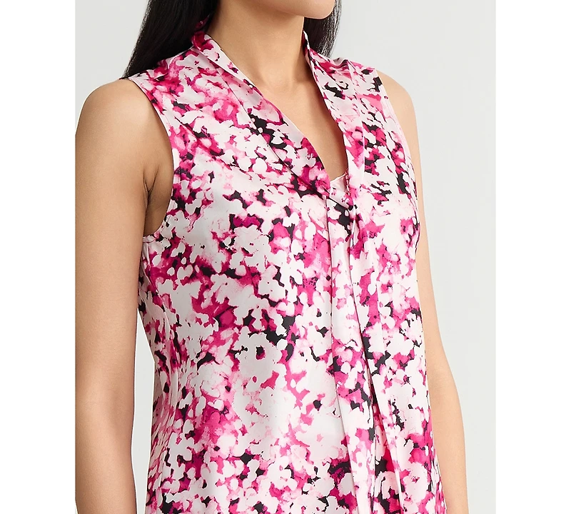 Kasper Women's Tie-Neck Sleeveless Top, Regular & Petite