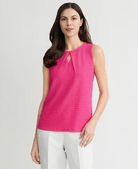 Kasper Women's Textured Sleeveless Top, Regular & Petite