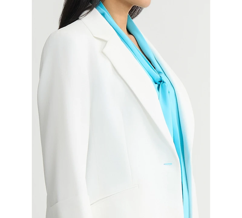 Kasper Women's Cuffed-Sleeve One-Button Blazer, Regular & Petite