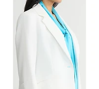 Kasper Women's Cuffed-Sleeve One-Button Blazer, Regular & Petite