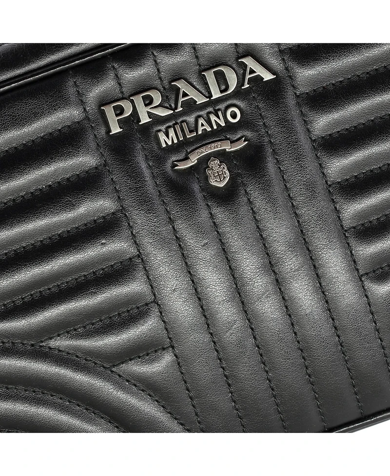 Pre-Owned Prada Small Camera Bag Diagramme Quilted Leather