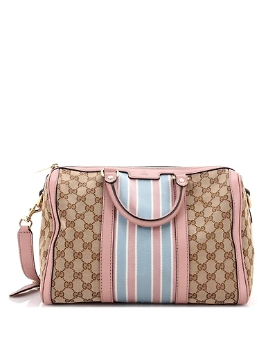 Pre-Owned Gucci Medium Vintage Web Boston Bag Gg Canvas