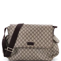 Pre-Owned Gucci Diaper Bag Gg Coated Canvas