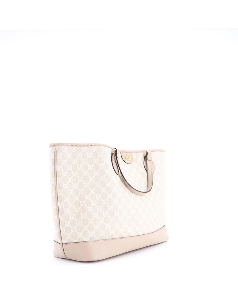 Pre-Owned Gucci Medium Ophidia Top Handle Shopping Tote Gg Coated Canvas and Leather