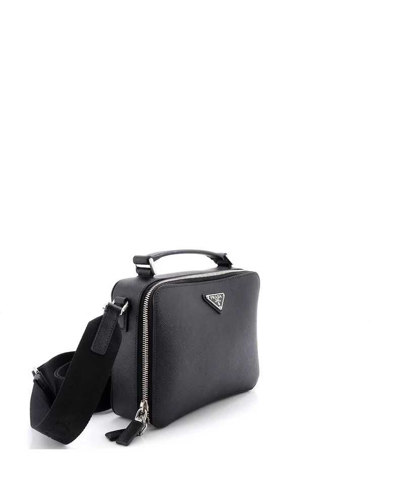 Pre-Owned Prada Small Brique Crossbody Bag Saffiano Leather