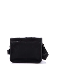Pre-Owned Prada Medium Double Buckle Flap Messenger Bag Re-Nylon with Saffiano