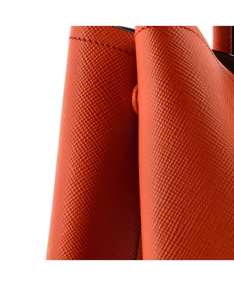 Pre-Owned Prada Large Cuir Double Tote Saffiano Leather