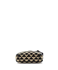 Pre-Owned Prada Symbole Zip Around Shoulder Bag Jacquard