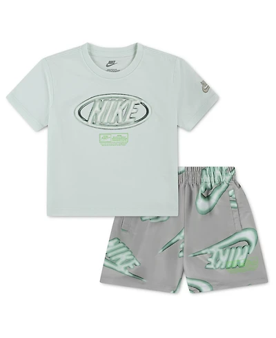 Nike Toddler Boys' 2T-4T Sportswear Club Short-Sleeve T-Shirt and Shorts, 2-Piece Set
