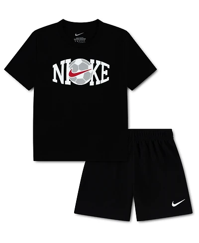 Nike Toddler Boys' 2T-4T Soccer Graphic T-Shirt and Mesh Shorts, 2-Piece Set