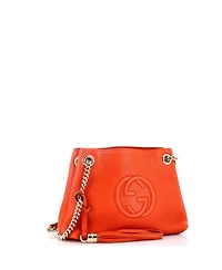 Pre-Owned Gucci Mini Soho Chain Strap Shoulder Bag Leather