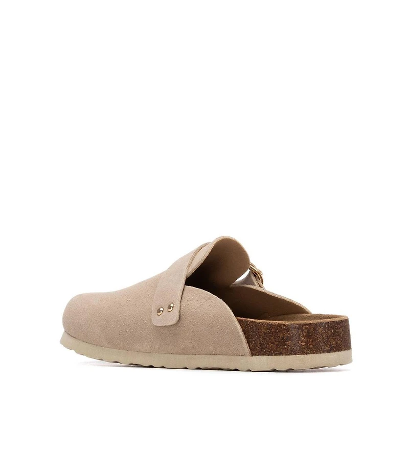 Xti Women's Refresh Collection Suede Clog Mule Flats