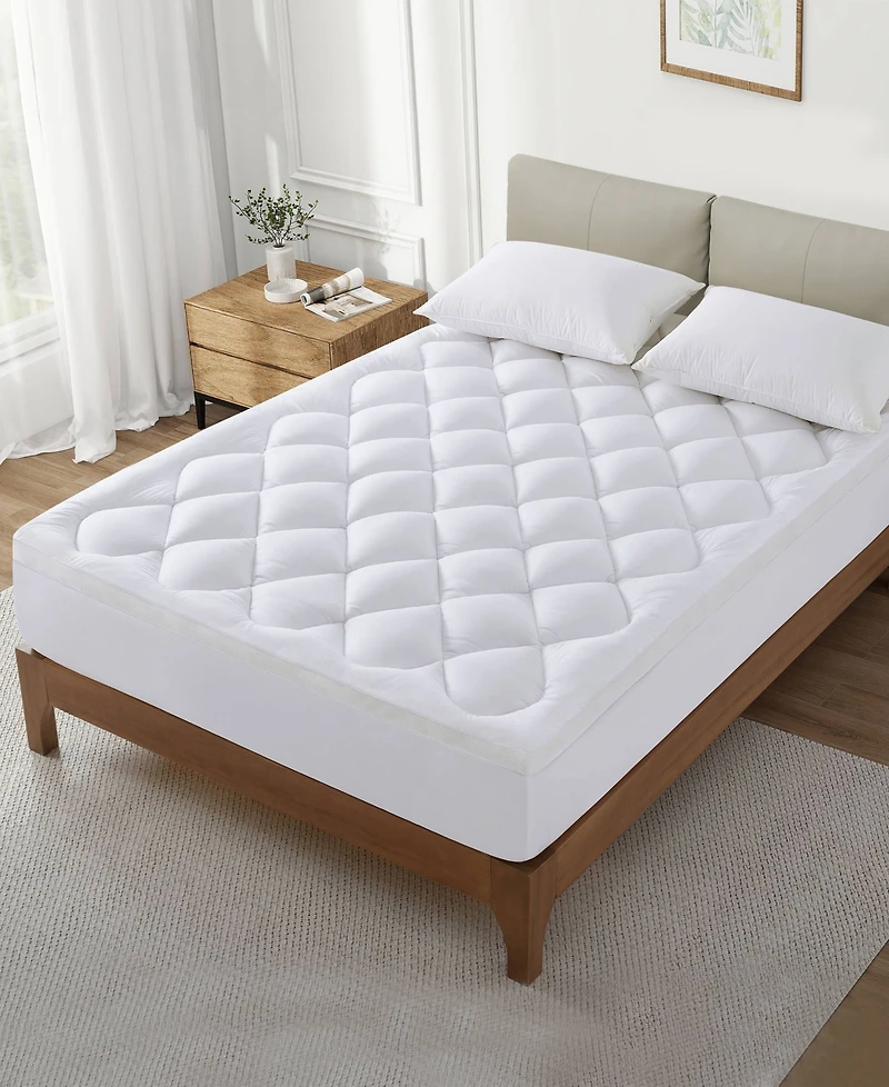 Unikome Waterproof Diamond-Quilted Ultra Plush Mattress Pad