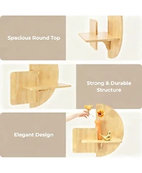 Yigii Solid Wood Floating Nightstand Wall Mounted Walnut Shelf