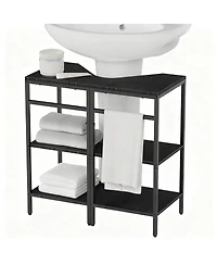 Yigii Under Pedestal Sink Shelf 2 Pack 3-Tier Corner Stand