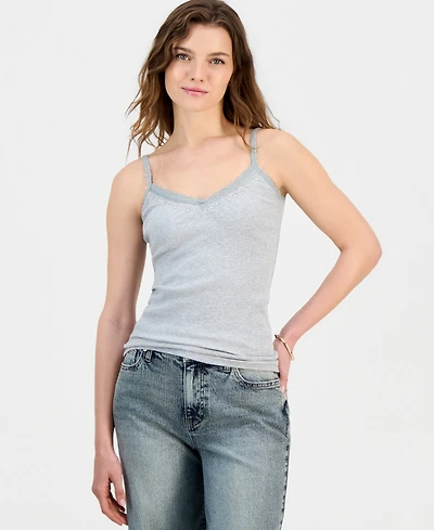 Sincerely Jules Juniors' Beaded-Trim Y2K Camisole