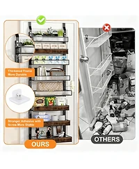 Yigii Tier Over Door Pantry Organizer shelf Adjustable Basket Wall Mount
