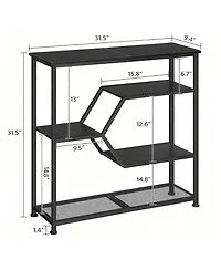 Yigii Console Table 31.5" Narrow 5-Tier Entryway Sofa Table with Storage Shelves