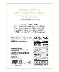 Sugarfina Sweet Escape Sugar Lips Sour Strawberries Candy Mix Bag, 2-Pc.