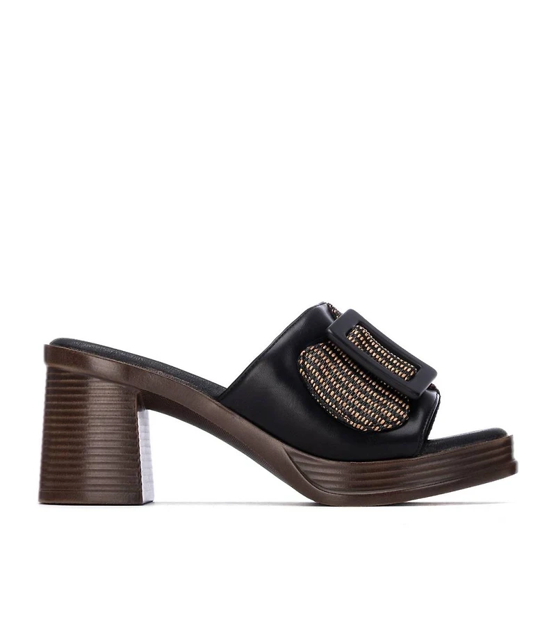 Xti Women's Refresh Collection Block Heel Slip On Sandals