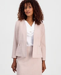 Kasper Women's Collarless Open-Front Jacket