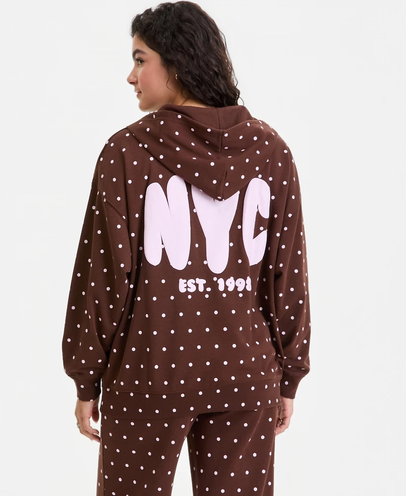 Rebel Veil Juniors' Full-Zip Printed Hoodie