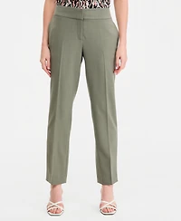 Kasper Petite Mid Rise Straight-Leg Pants