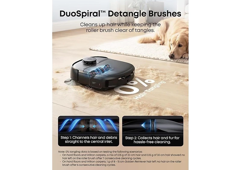 eufy C28 Robot Vacuum and Mop Combo, HydroJet Self-Cleaning Roller Mop, 15,000 Pa Turbo High Suction