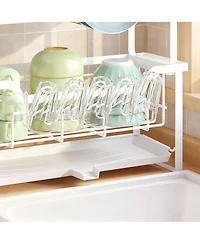 Yigii 2-Tier Dish shelf Drainboard Narrow Space