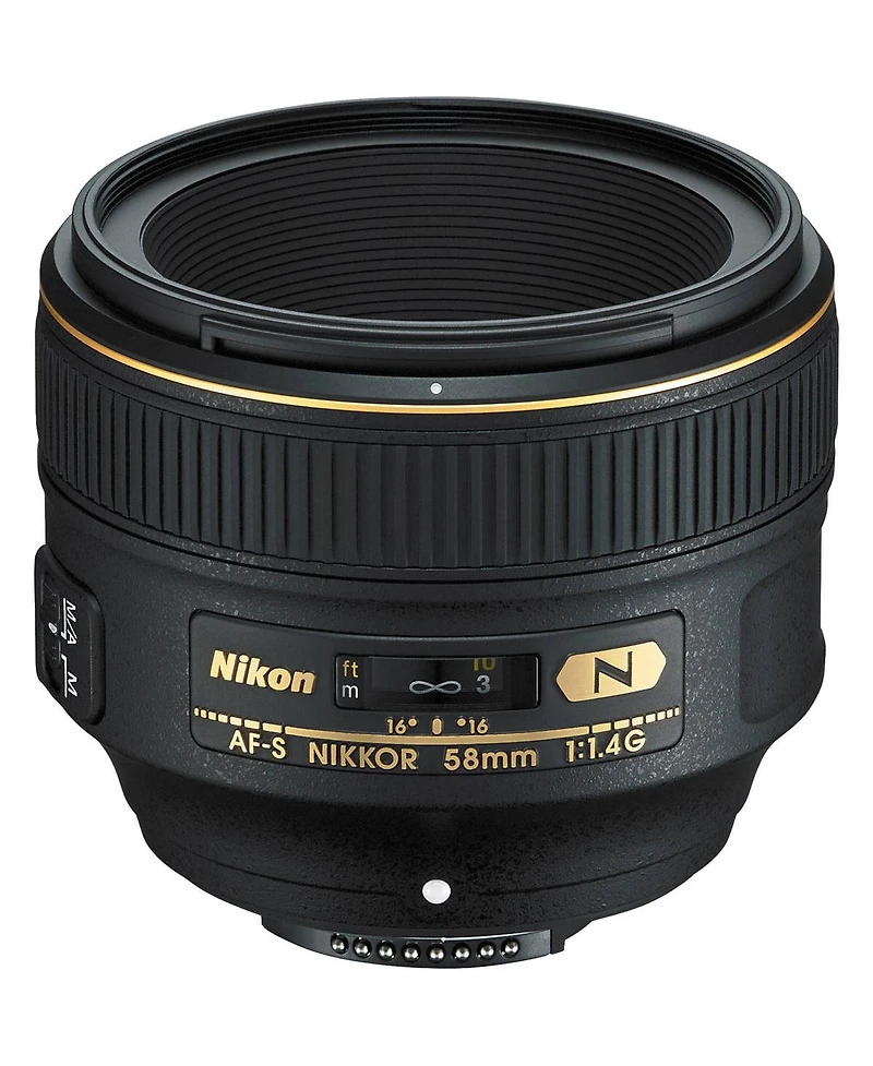 Nikon 58mm f/1.4G Af-s Nikkor Lens, Bundle with Vanguard Veo 3 Go 235AB Al Travel Tripod with T-50 Ball Head, Cleaning Kit, Cleaning Cloth