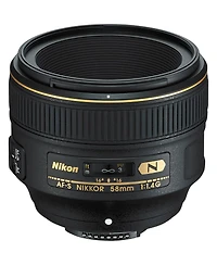 Nikon 58mm f/1.4G Af-s Nikkor Lens, Bundle with Vanguard Veo 3 Go 235AB Al Travel Tripod with T-50 Ball Head, Cleaning Kit, Cleaning Cloth