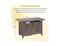 Slickblue 40 Inch Outdoor Propane Fire Pit Table with Lava Rocks