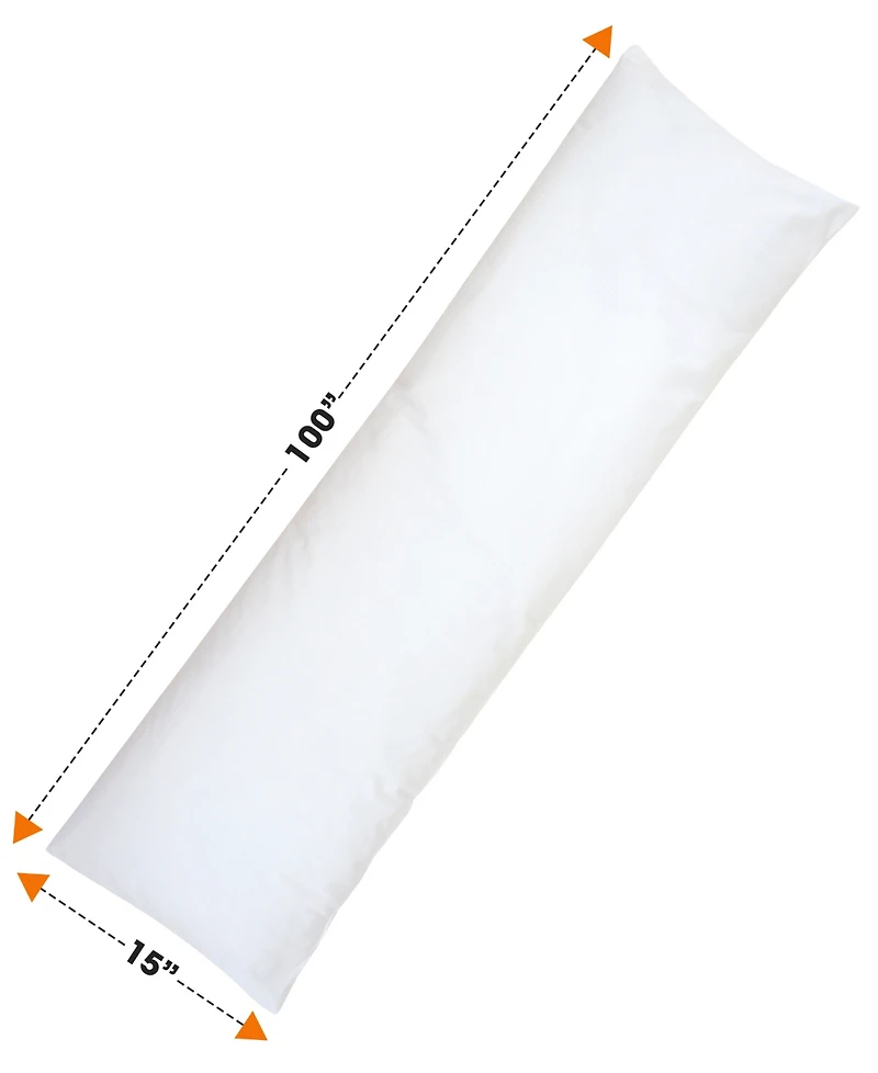 Cheer Collection Hypoallergenic Down Alternative Total Body Pillow with Zippered Cover