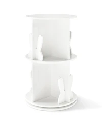 Slickblue 2 Tier Rotating Kids Bookshelf with Bunny Storage Baffles