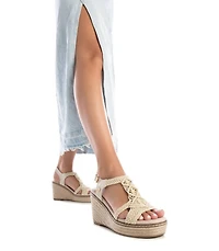 Xti Women's Braided Wedge Sandals