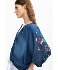 Desigual Women's Embroidered balloon blouse