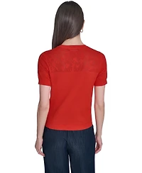 Tommy Hilfiger Women's Crew Neck Floral Sweater
