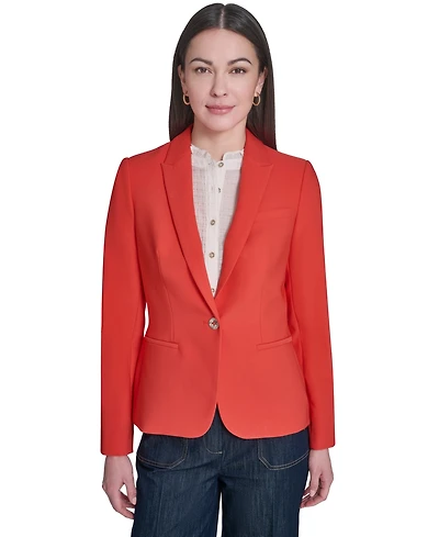 Tommy Hilfiger Women's 1-Button Calvary Twill Blazer