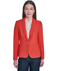 Tommy Hilfiger Women's 1-Button Calvary Twill Blazer