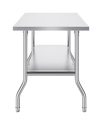 Gouun Folding Stainless Steel Commercial Prep Table 48 x 30 in, Portable Worktable