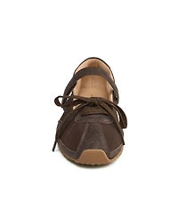 JSlides Women's Pavia Nylon and Suede Mary Jane Sneaker