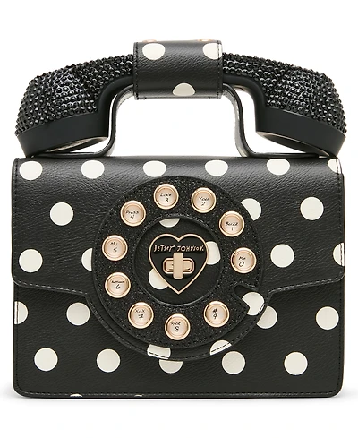 Betsey Johnson Miss Connection Small Phone Crossbody Handbag