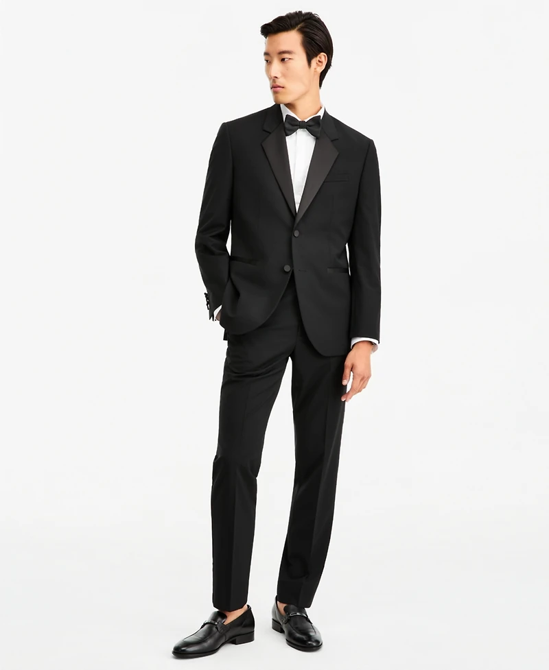 Hugo by Boss Men's Modern-Fit Wool Blend Super Flex Stretch Tuxedo Jacket