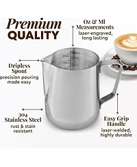 Milk Frother Cup - Stainless Steel Frothing Pitcher