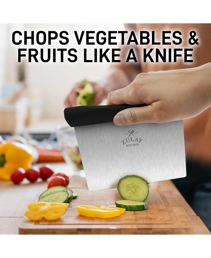 Multi-purpose Bench Scraper and Chopper