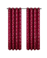 Rt Designers Collection Heathrow Halo Foil Blackout Polyester Window Curtain Grommet Panel